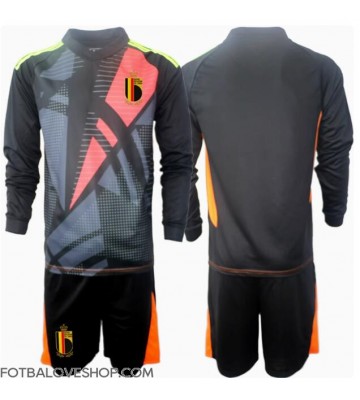 Belgie Brankářské Dětské Domácí Dres ME 2024 Dlouhý Rukáv (+ trenýrky)